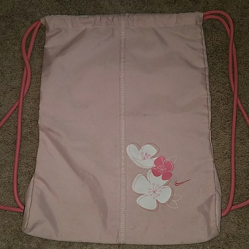 Nike sling canvas back pack pink floral